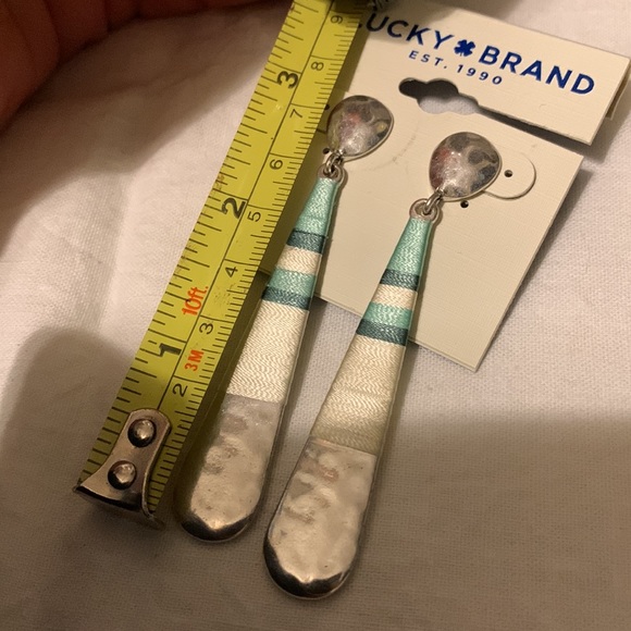 Lucky Brand long silver earrings - Picture 2 of 4